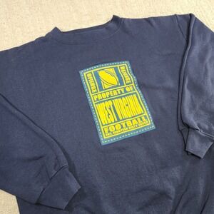 Vintage WVU Mountaineers Sweatshirt Adult‎ XL Football 90s USA NCAA TNT Crewneck